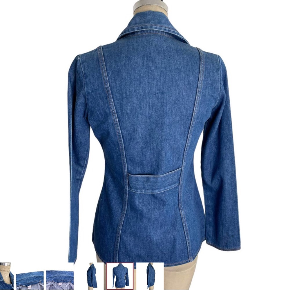 Vintage Wrangler Denim Blazer Jacket Size Medium Womens